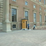 Female guard outside place - Stockholm